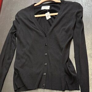 Old Navy Black V-Neck Button Cardigan Sweater